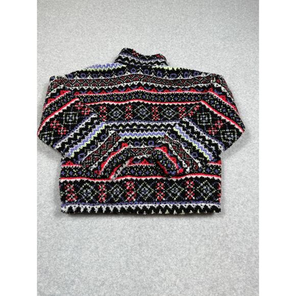 DSG Youth Girls Size L Cozy Fleece Full Zip Jacket Funky Fair Isle NWT - Picture 2 of 11